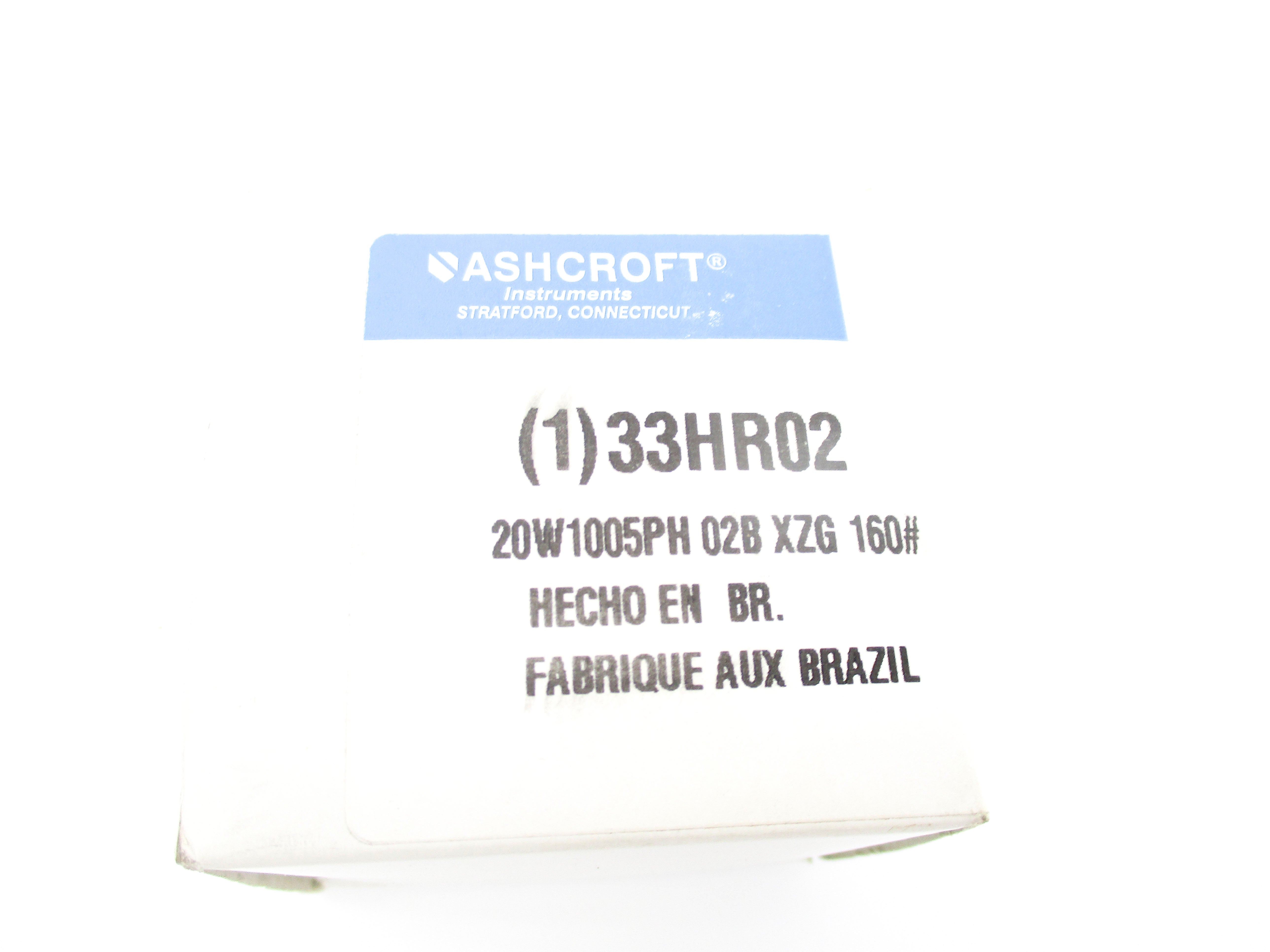 ASHCROFT 20W1005PH02BXZG160# 33HR02 0-160PSI NSMP