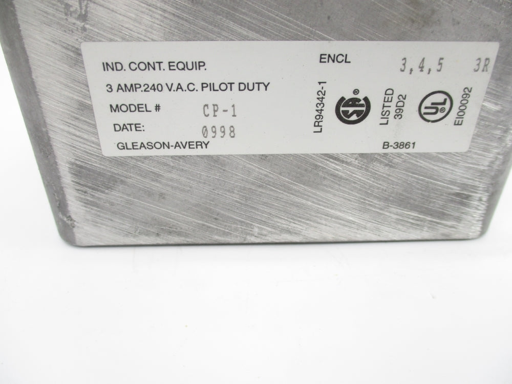 GLEASON AVERY CP-1 240VAC 3A NSNP