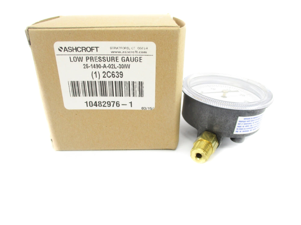 ASHCROFT 25-1490-A-02L-30IW 2C639 0-30PSI NSMP