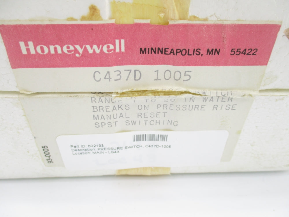 HONEYWELL C437D1005 1-26INWC NSMP
