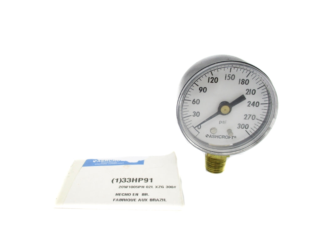 ASHCROFT 20W1005PH02LXZG300# 0-300PSI NSNP