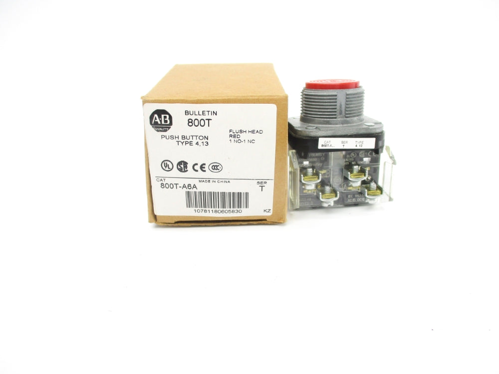 ALLEN BRADLEY 800T-A6A SER. T (BR/WH) NSMP