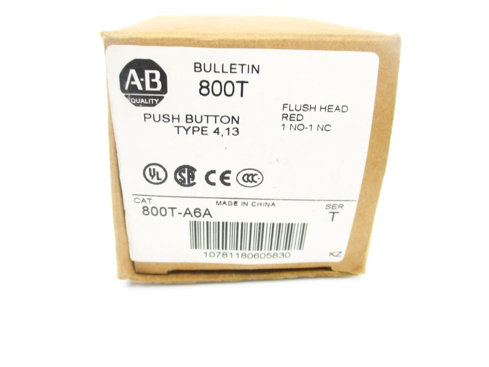 ALLEN BRADLEY 800T-A6A SER. T (BR/WH) NSMP