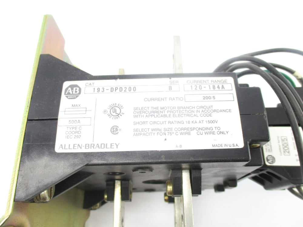 ALLEN BRADLEY 193-DPD200 SER. B 120-184A UNMP
