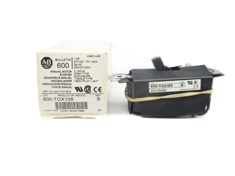 ALLEN BRADLEY 600-TOX109 SER. B (WH) NSMP