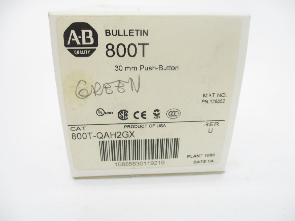 ALLEN BRADLEY 800T-QAH2GX SER. U (WH) NSMP