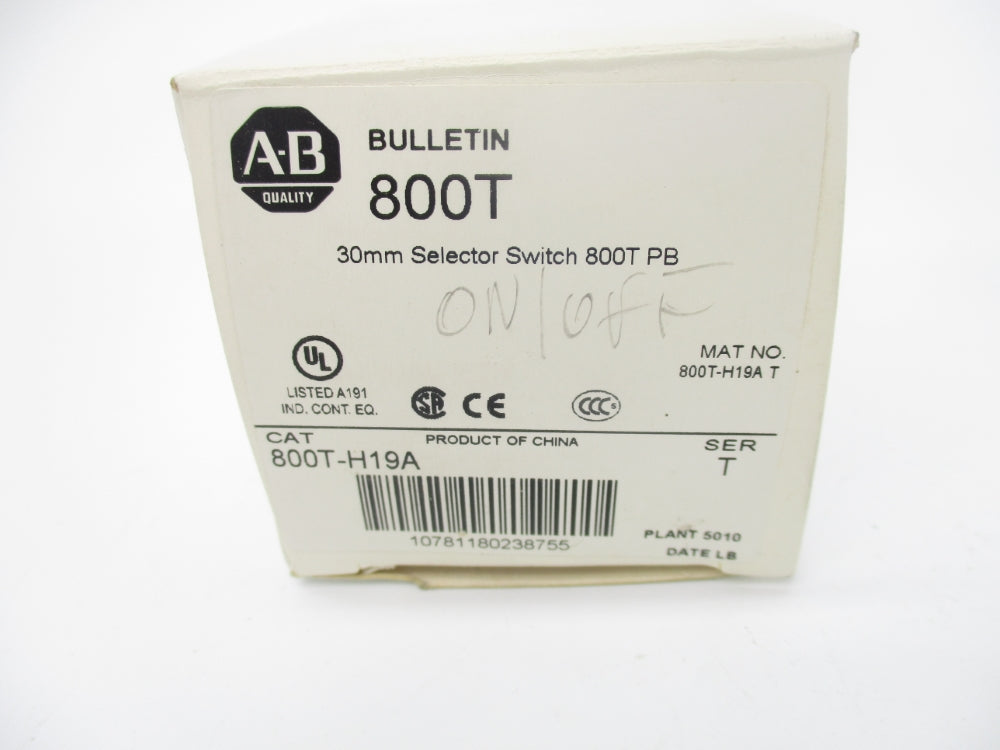 ALLEN BRADLEY 800T-H19A SER. T (AS PICTURED) (WH) NSMP