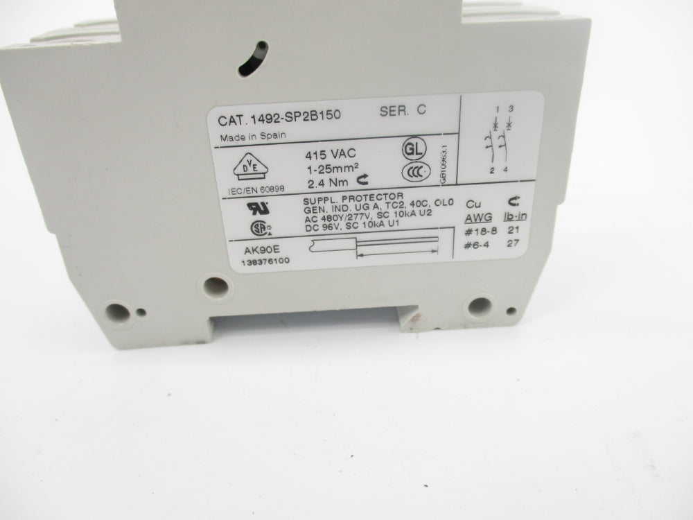 ALLEN BRADLEY 1492-SP2B150 SER. C 415VAC 15A NSMP