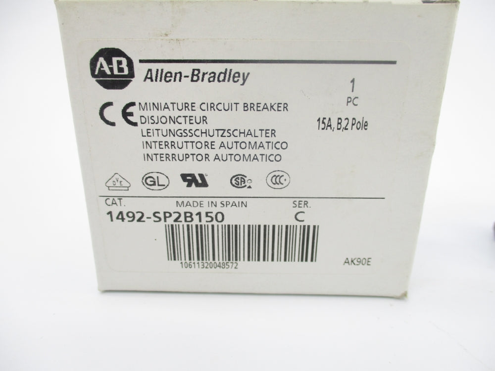 ALLEN BRADLEY 1492-SP2B150 SER. C 415VAC 15A NSMP
