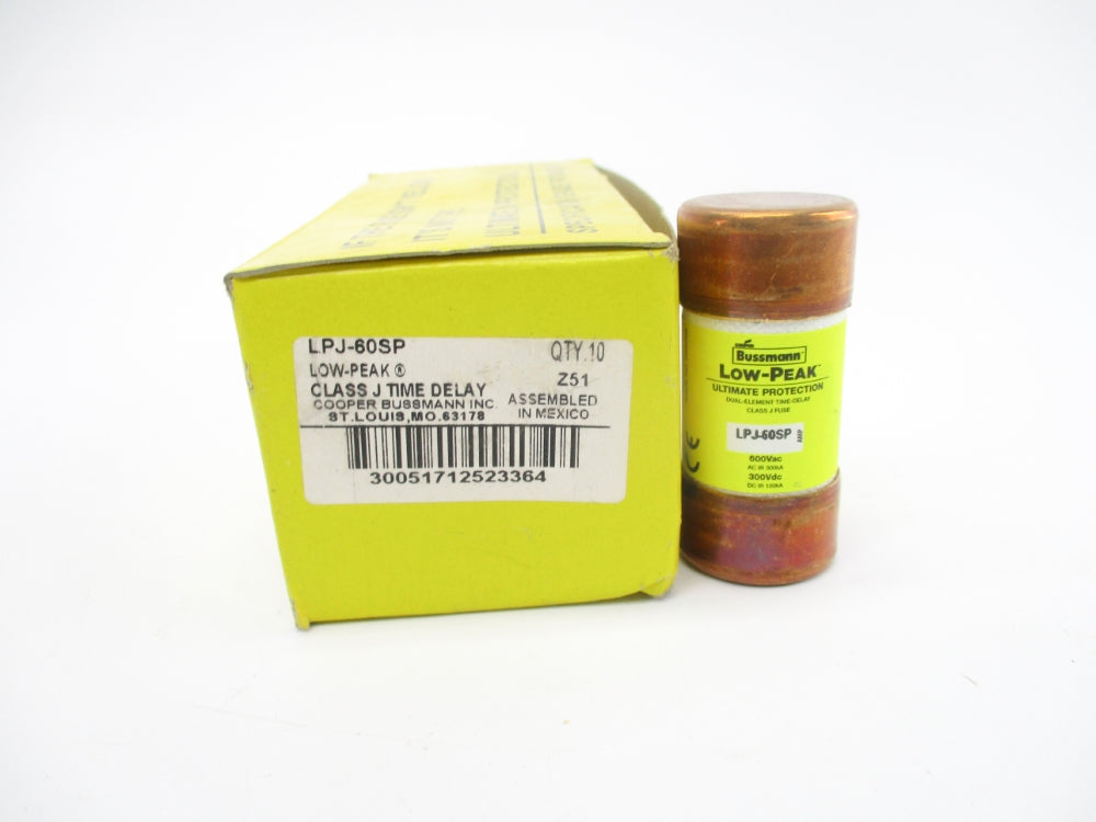 BUSSMANN LPJ-60SP 600VAC 60A (PKG OF 10) (YL/YL) NSMP