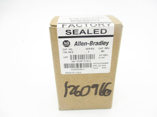 ALLEN BRADLEY 1794-OB16 SER. A DATE: 2006 NSFS