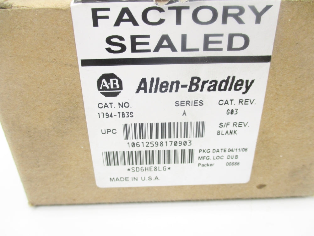 ALLEN BRADLEY 1794-TB3S SER. A 120VAC 10A NSMP