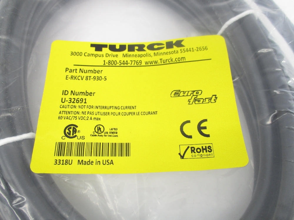 TURCK E-RKCV8T-930-5 U-32691 NSMP