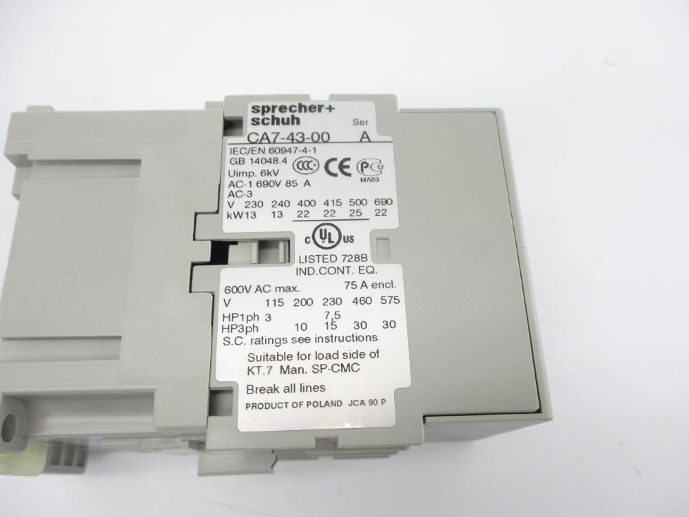 SPRECHER SCHUH CA7-43-00 SER. A 110/120V NSNP