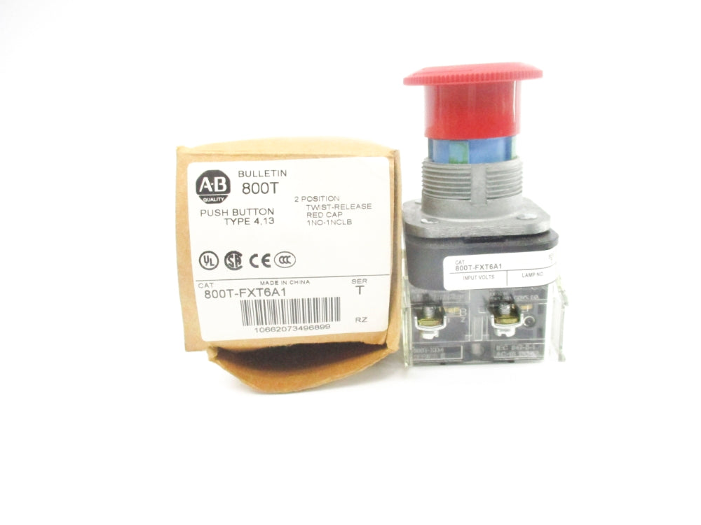 ALLEN BRADLEY 800T-FXT6A1 SER. T (BR/WH) NSMP
