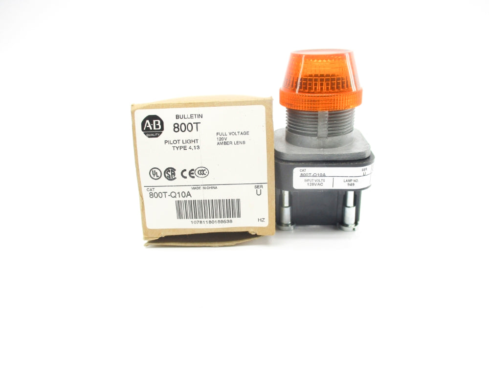 ALLEN BRADLEY 800T-Q10A SER. U (BR/WH) NSMP