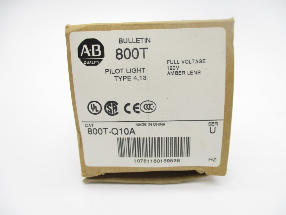 ALLEN BRADLEY 800T-Q10A SER. U (BR/WH) NSMP