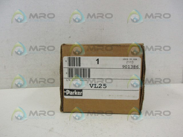 PARKER VL25 PNEUMATIC MANUAL DISK VALVE *NEW IN BOX*