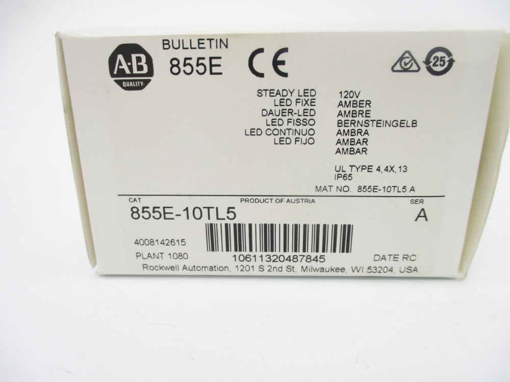 ALLEN BRADLEY 855E-10TL5 SER. A (WH) NSMP