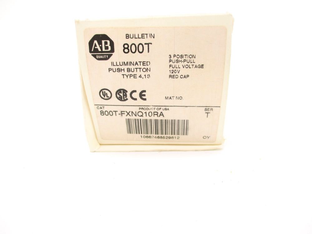 ALLEN BRADLEY 800T-FXNQ10RA SER. T (WH) NSMP
