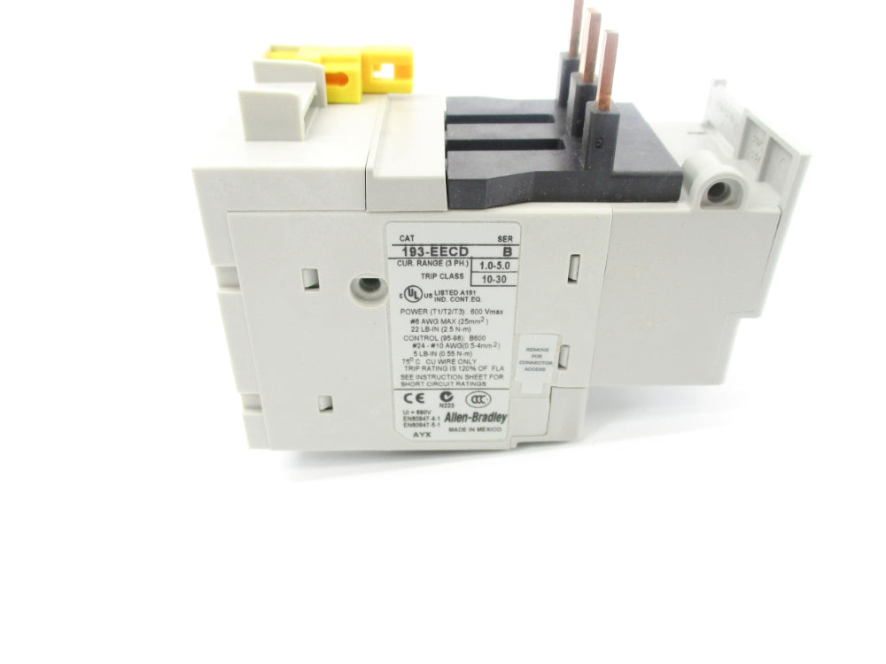 ALLEN BRADLEY 193-EECD SER. B 600V 1.0-5.0A (BR/WH) NSMP