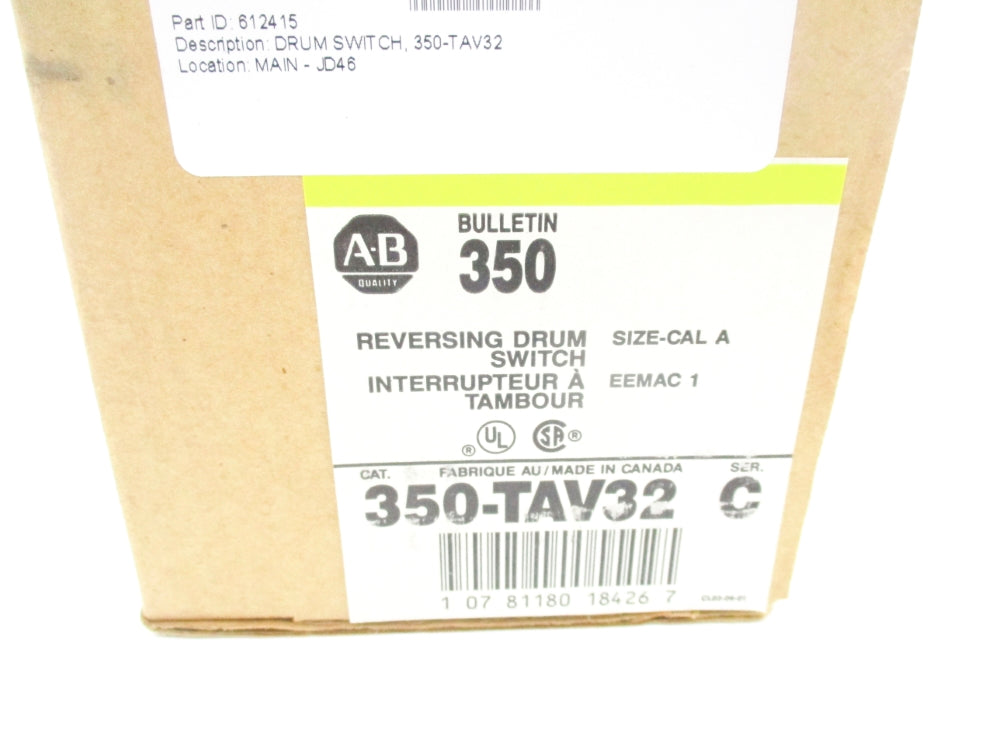 ALLEN BRADLEY 350-TAV32 SER. C (BR/YL) NSMP