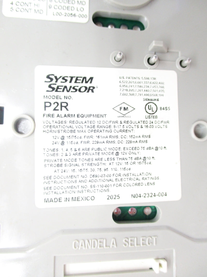 SYSTEM SENSOR P2R NSNP