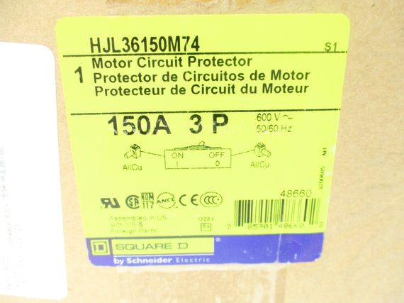 SQUARE D HJL36150M74 SER. S1 600V 150A NSMP
