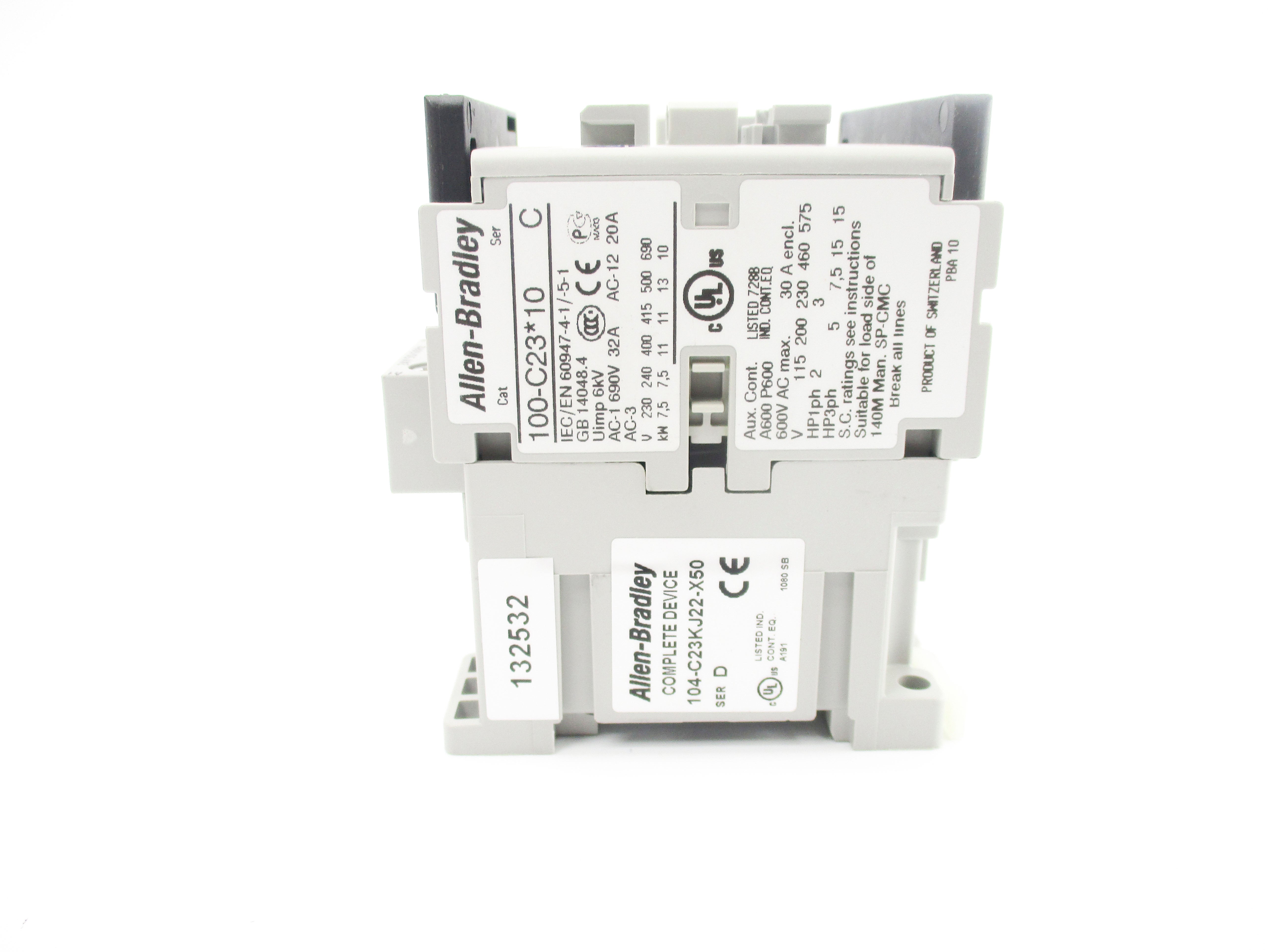 ALLEN BRADLEY 104-C23KJ22-X50 SER. D 24V (BR/WH) NSMP
