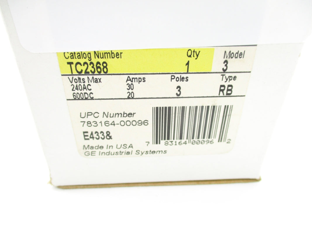GENERAL ELECTRIC TC2368 240VAC 30A NSMP