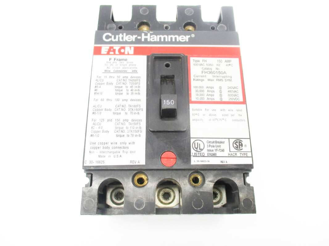CUTLER HAMMER FH360150A 600VAC 150A UNMP