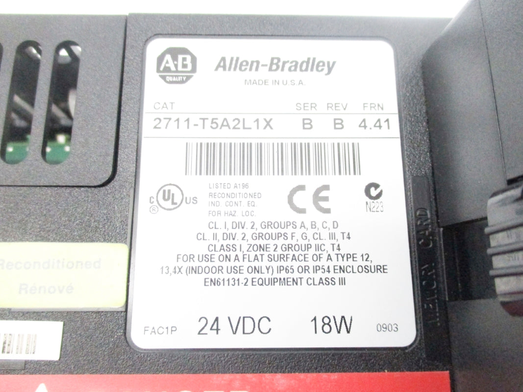 ALLEN BRADLEY 2711-T5A2L1X SER. B F/W 4.41 UNMP