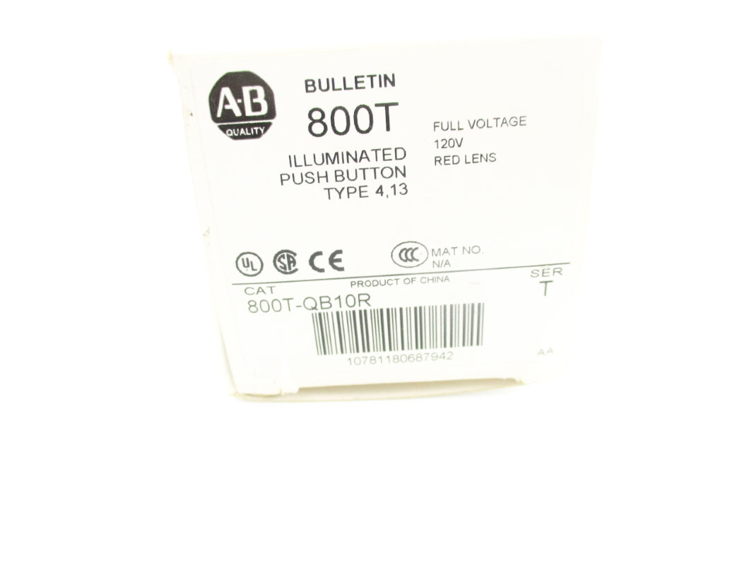 ALLEN BRADLEY 800T-QB10R SER.T (WH) NSMP
