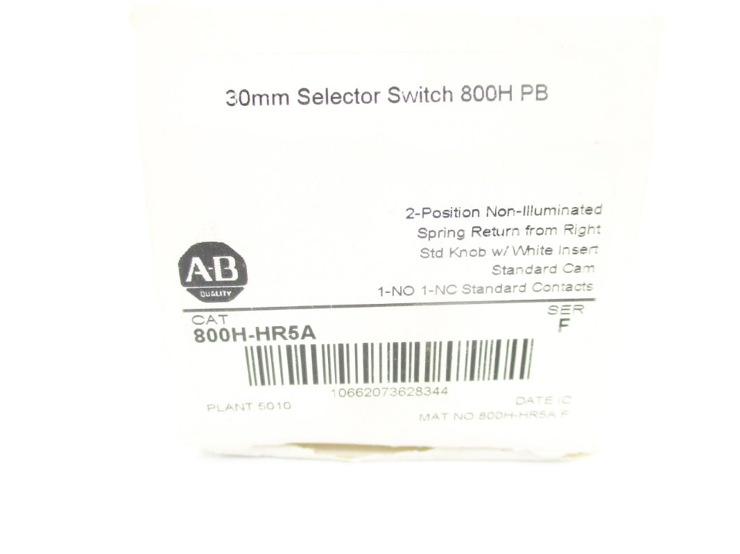 ALLEN BRADLEY 800H-HR5A SER. F (AS PICTURED) (WH) NSMP