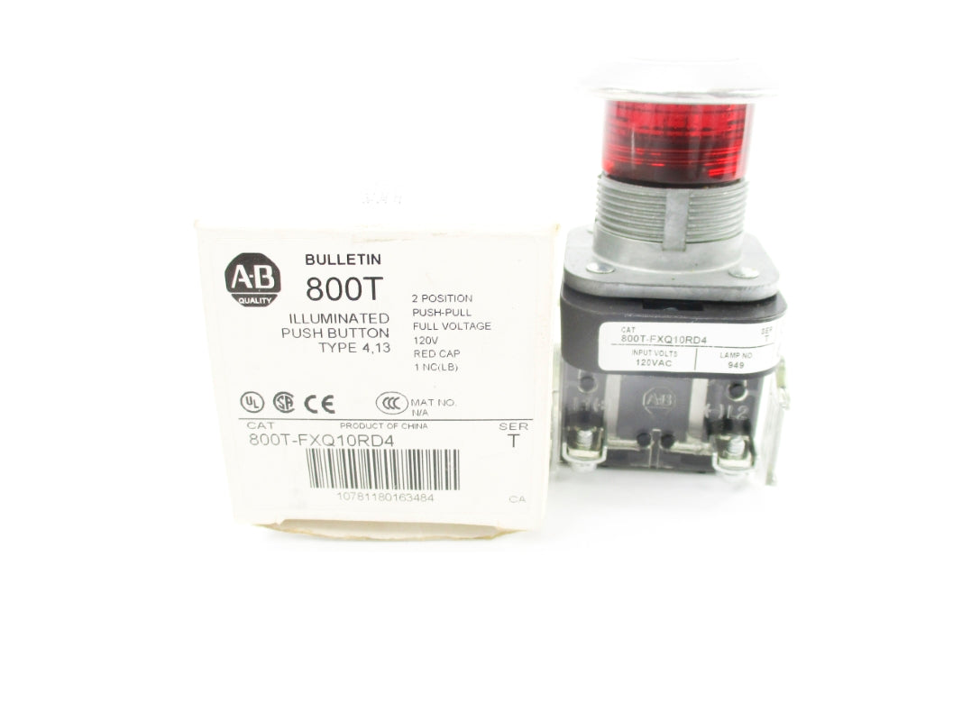 ALLEN BRADLEY 800T-FXQ10RD4 SER. T (WH) NSMP