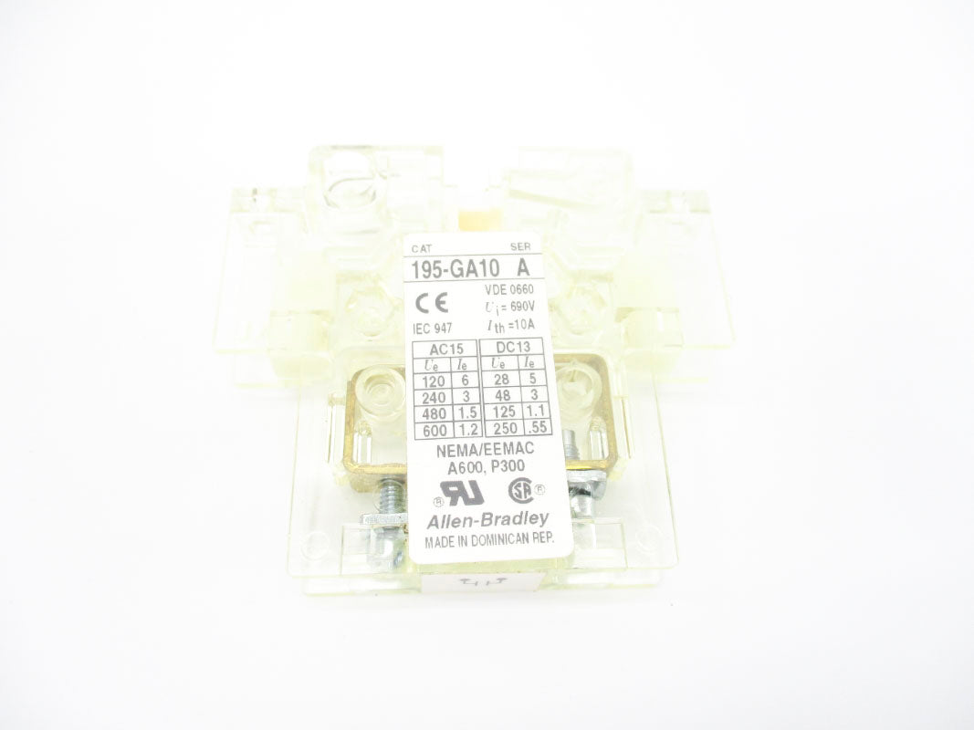 INDUSTRIAL SPARE PART 195-GA10 SER. A 600VAC 1.2A (WH) NSMP