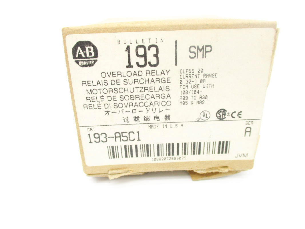 ALLEN BRADLEY 193-A5C1 SER. A 690V 0.32-1.0A (BR/WH) NSMP