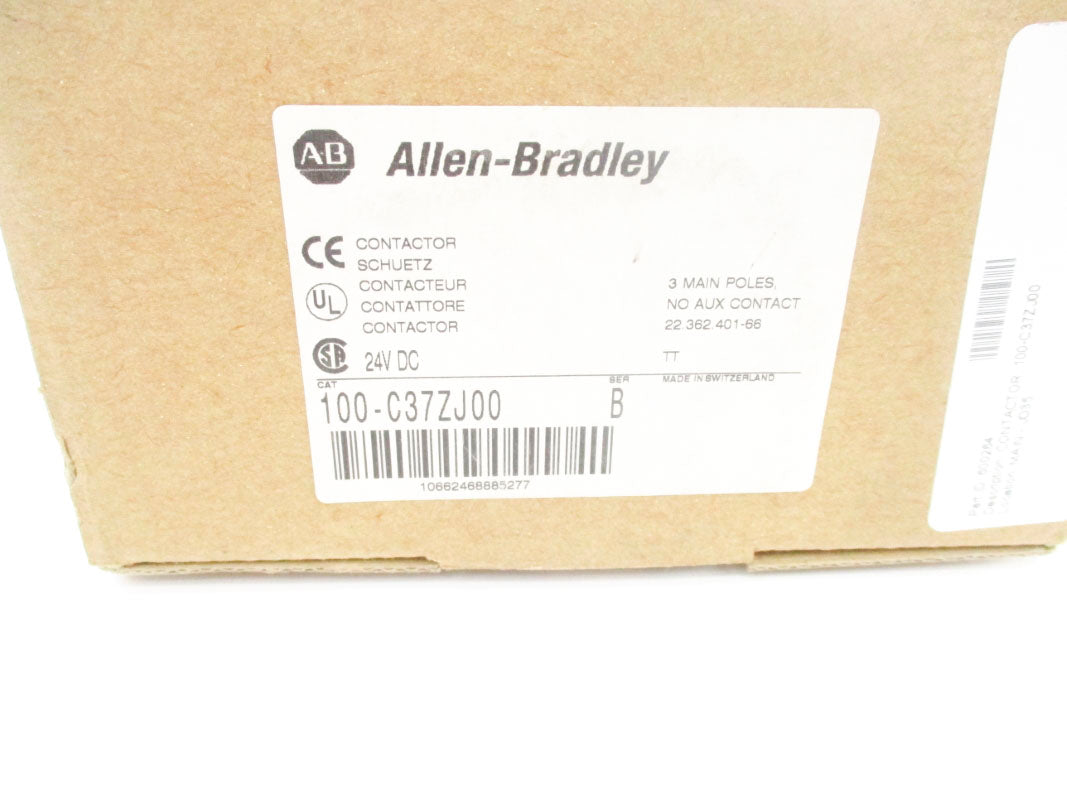 ALLEN BRADLEY 100-C37ZJ00 SER. B 24VDC (BR/WH) NSMP