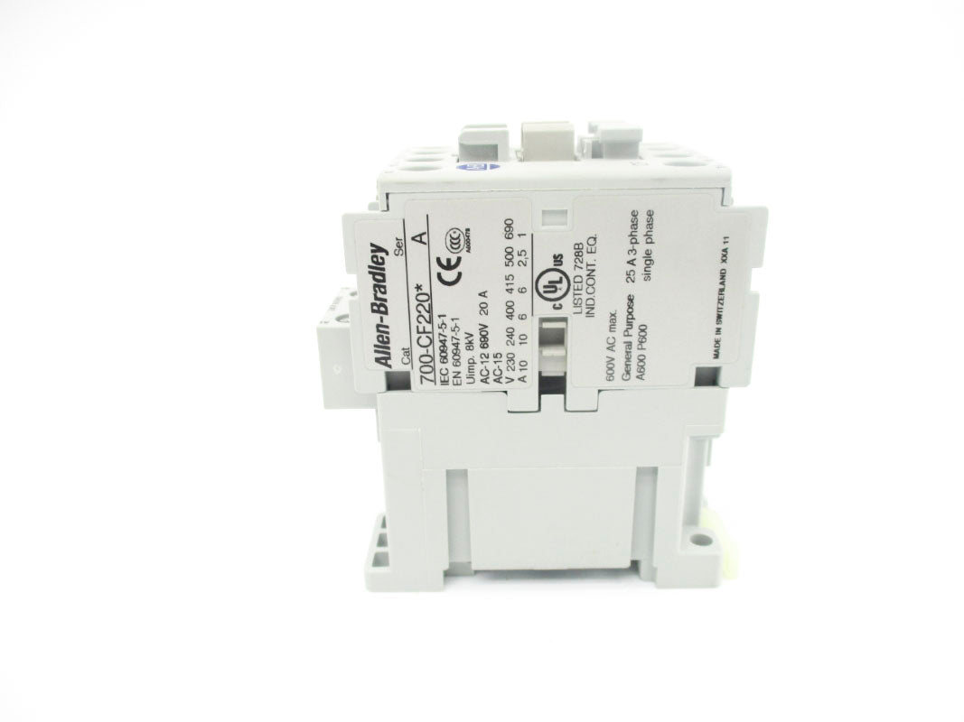 ALLEN BRADLEY 700-CF220J SER. A 24V 20A (BR/WH) NSMP