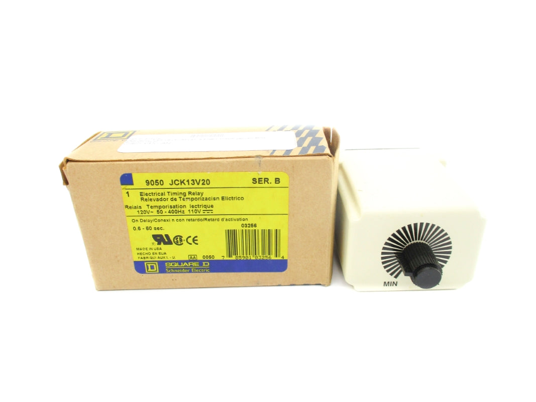 SQUARE D 9050JCK13V20 SER. B 110/120V 10A 0.6-60S NSMP