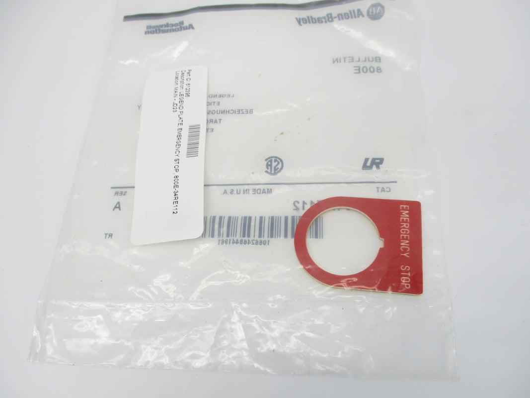ALLEN BRADLEY 800E-34RE112 SER. A NSMP