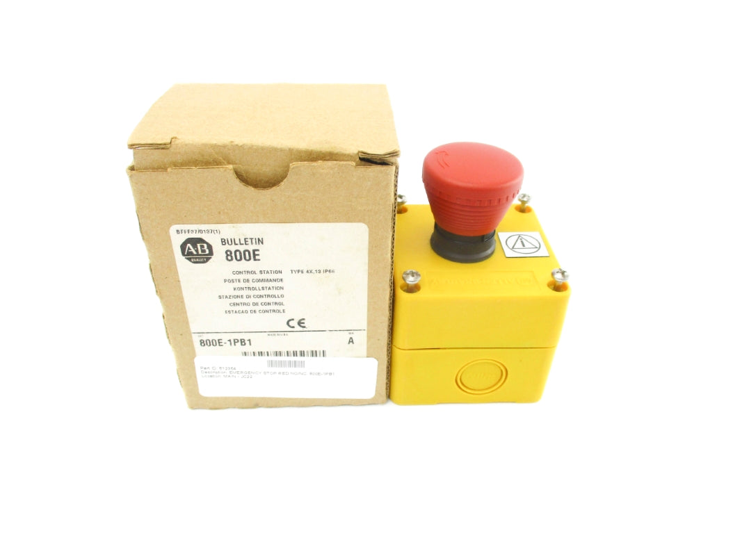ALLEN BRADLEY 800E-1PB1 SER. A (BR/WH) NSMP