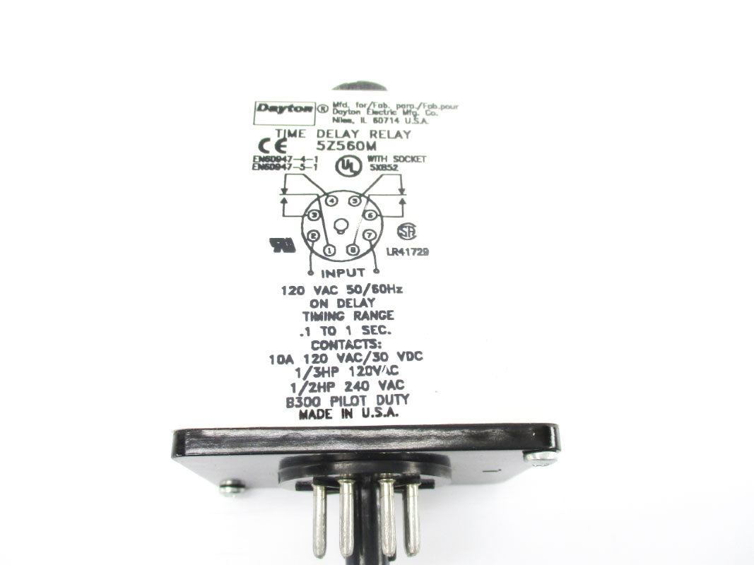 DAYTON 5Z560M 120VAC 10A .1-10S UNMP