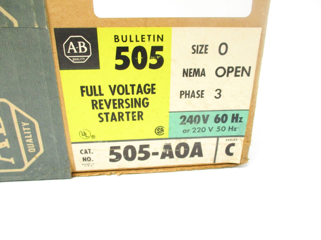 ALLEN BRADLEY 505-AOA SER. C (BR/YL) NSFS