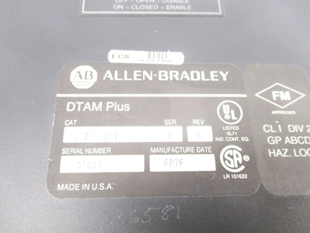 ALLEN BRADLEY 2707-L8P1 SER. B 15-23VAC UNMP