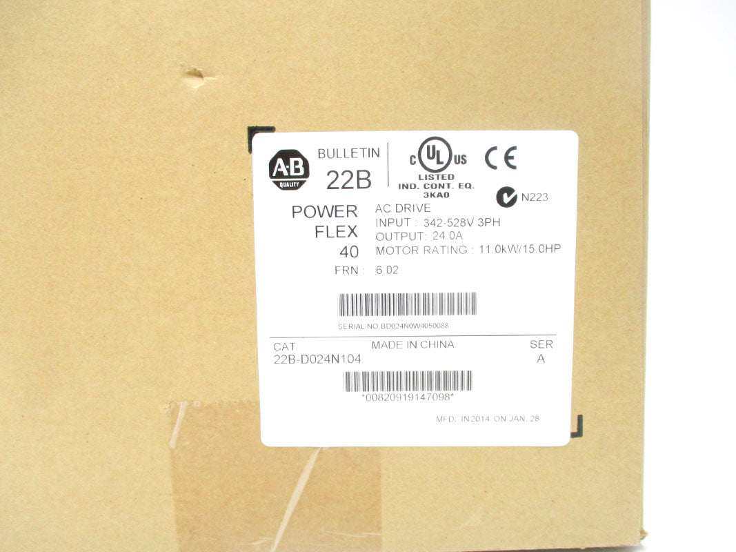 ALLEN BRADLEY 22B-D024N104 SER. A F/W 6.02 NSMP