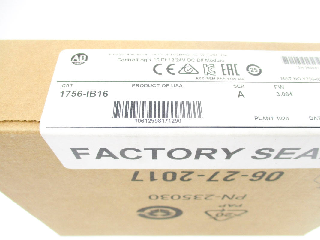 ALLEN BRADLEY 1756-IB16 SER. A F/W 3.004 DATE: 2017 NSFS