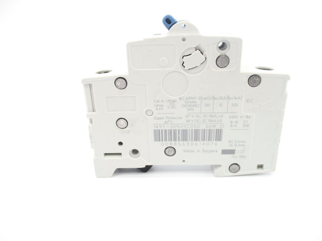ALLEN BRADLEY 1492-SPM1C050 SER. D 277VAC 5A (PKG OF 2) NSNP