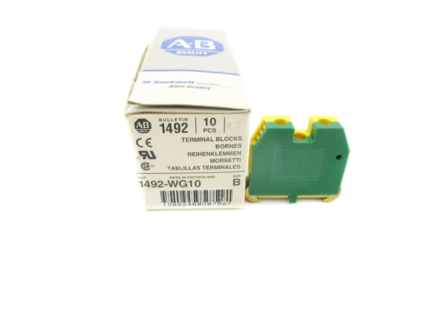 ALLEN BRADLEY 1492-WG10 SER. B (PKG OF 10) (GY/BL) NSMP