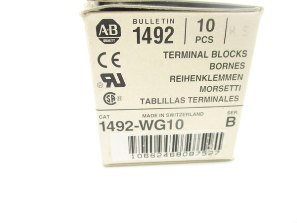 ALLEN BRADLEY 1492-WG10 SER. B (PKG OF 10) (GY/BL) NSMP